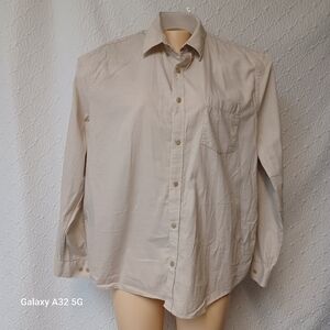 Express MenS Size XL Tan Casual Button Down Shirt Size XL